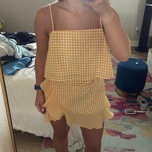 Lovers and Friends yellow gingham set